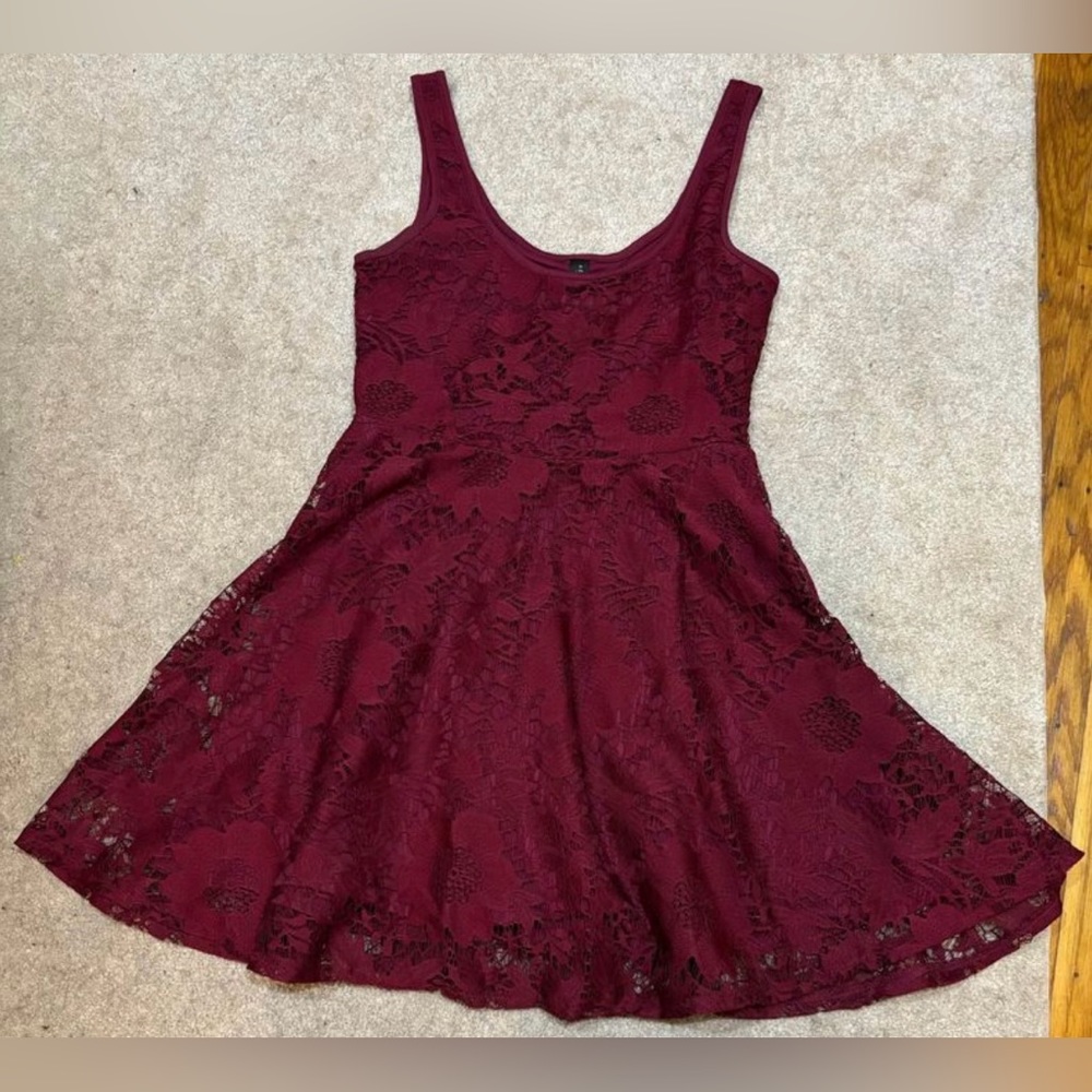 Red lace dress